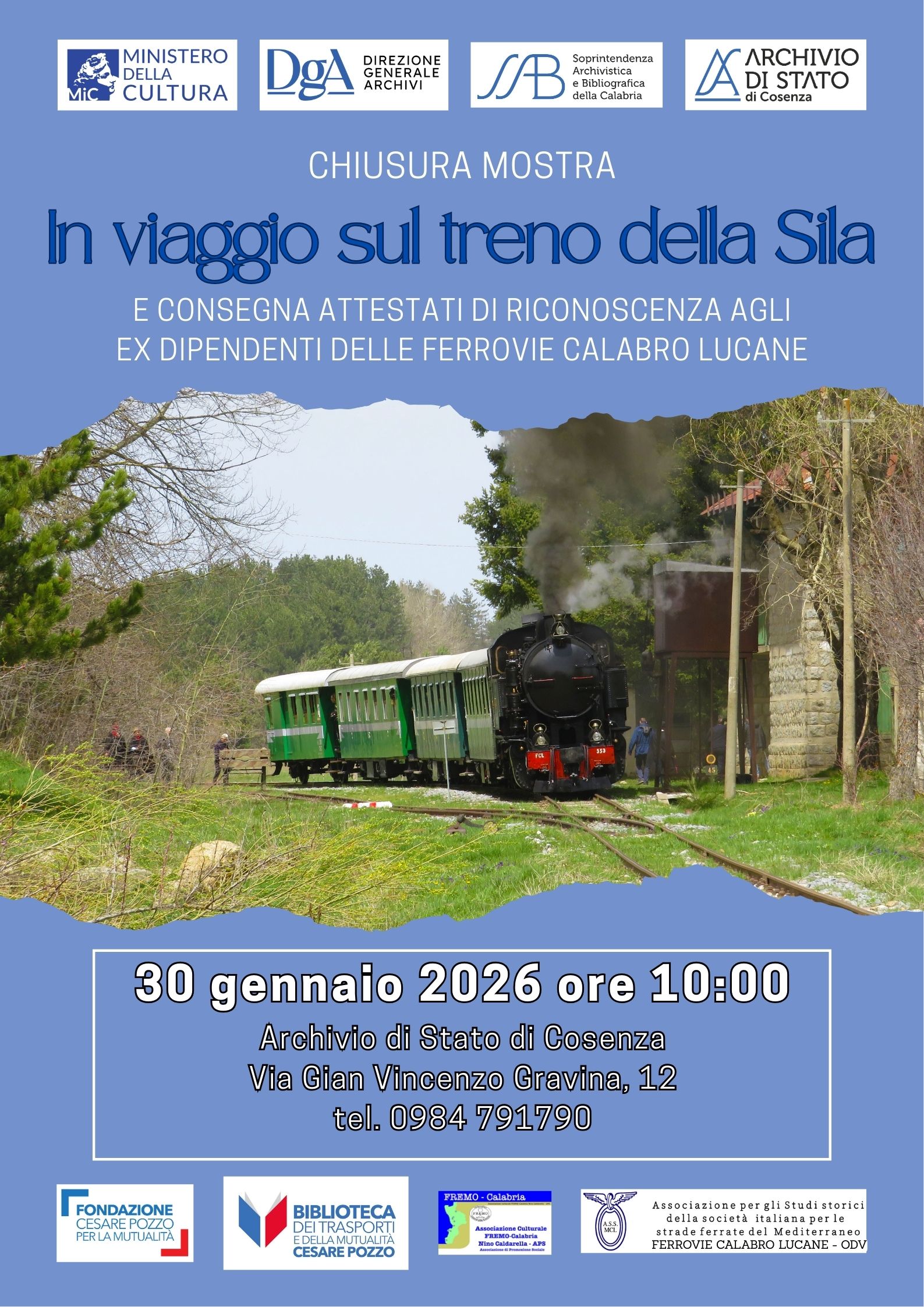 Chiusura mostra “in viaggio sul treno della Sila”